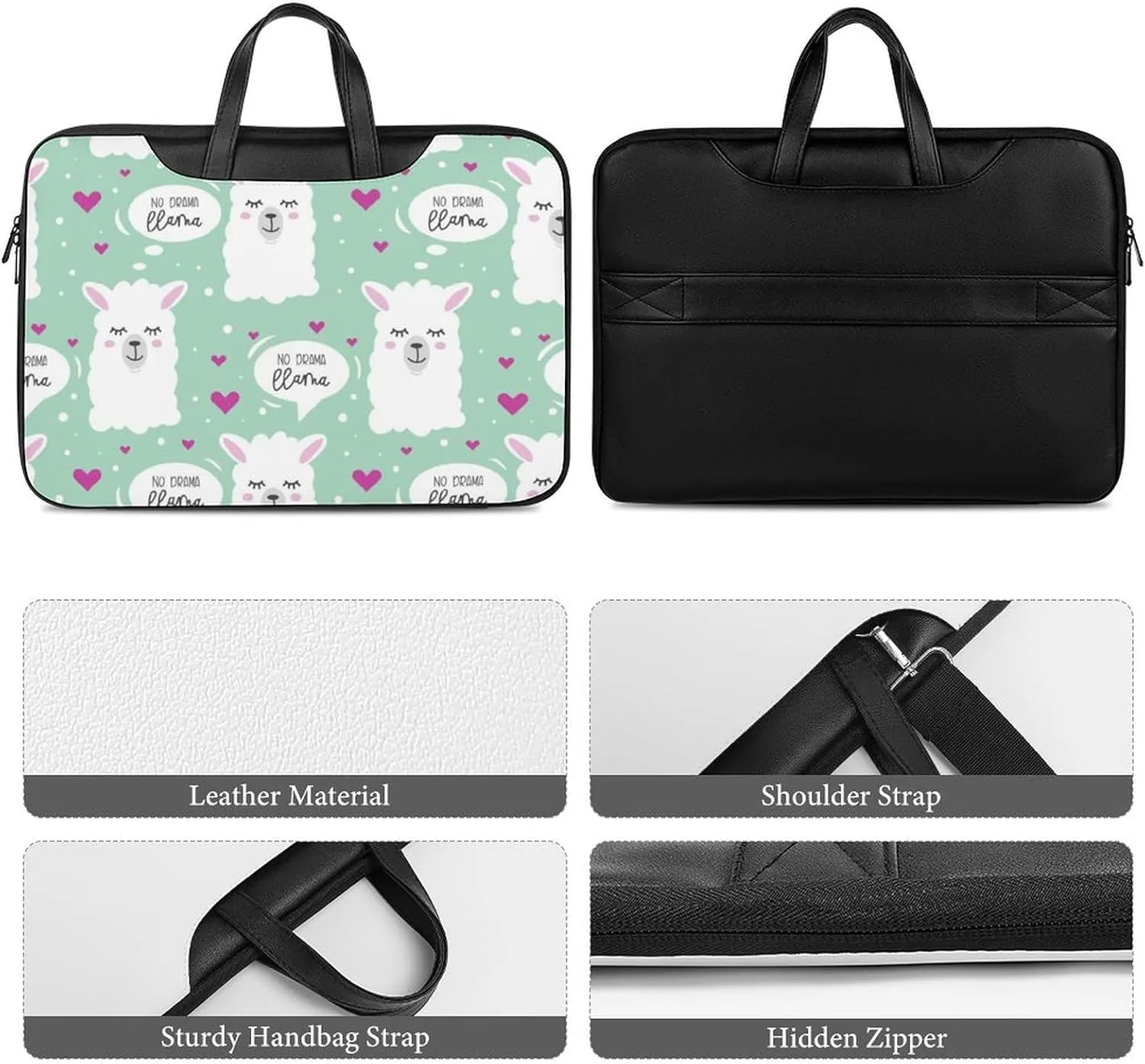 Penguin Bird Handheld Single Shoulder Crossbody Laptop Bag Unisex