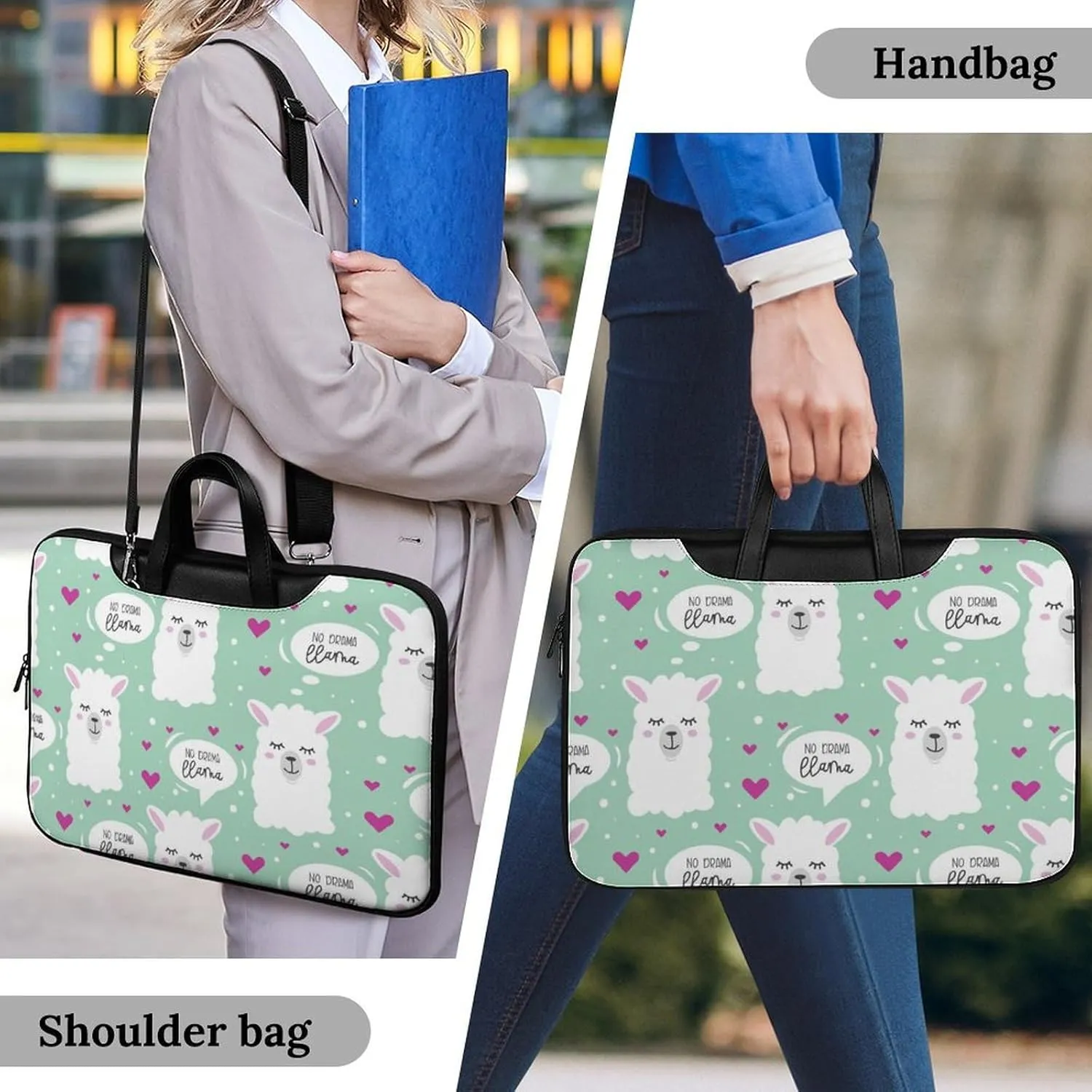 Penguin Bird Handheld Single Shoulder Crossbody Laptop Bag Unisex