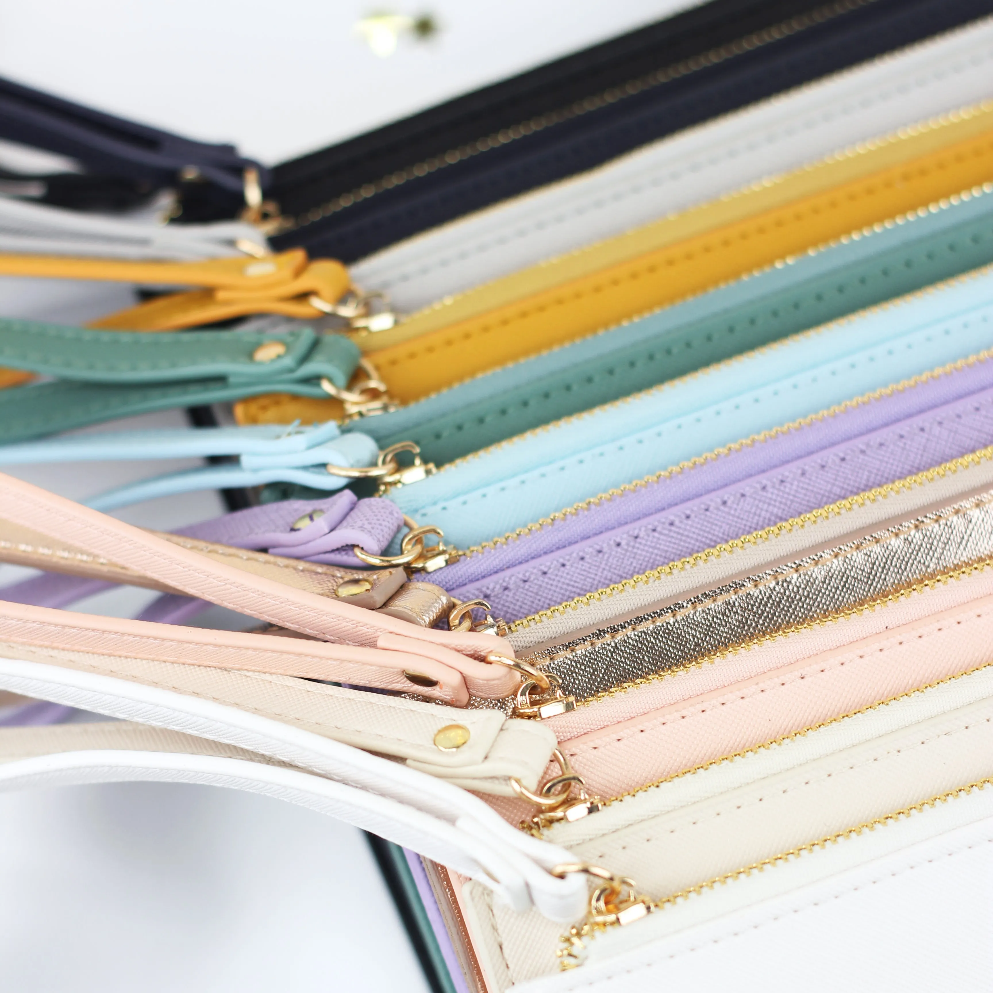Personalised PU Leather "Mrs" Clutch Bag with Wristlet