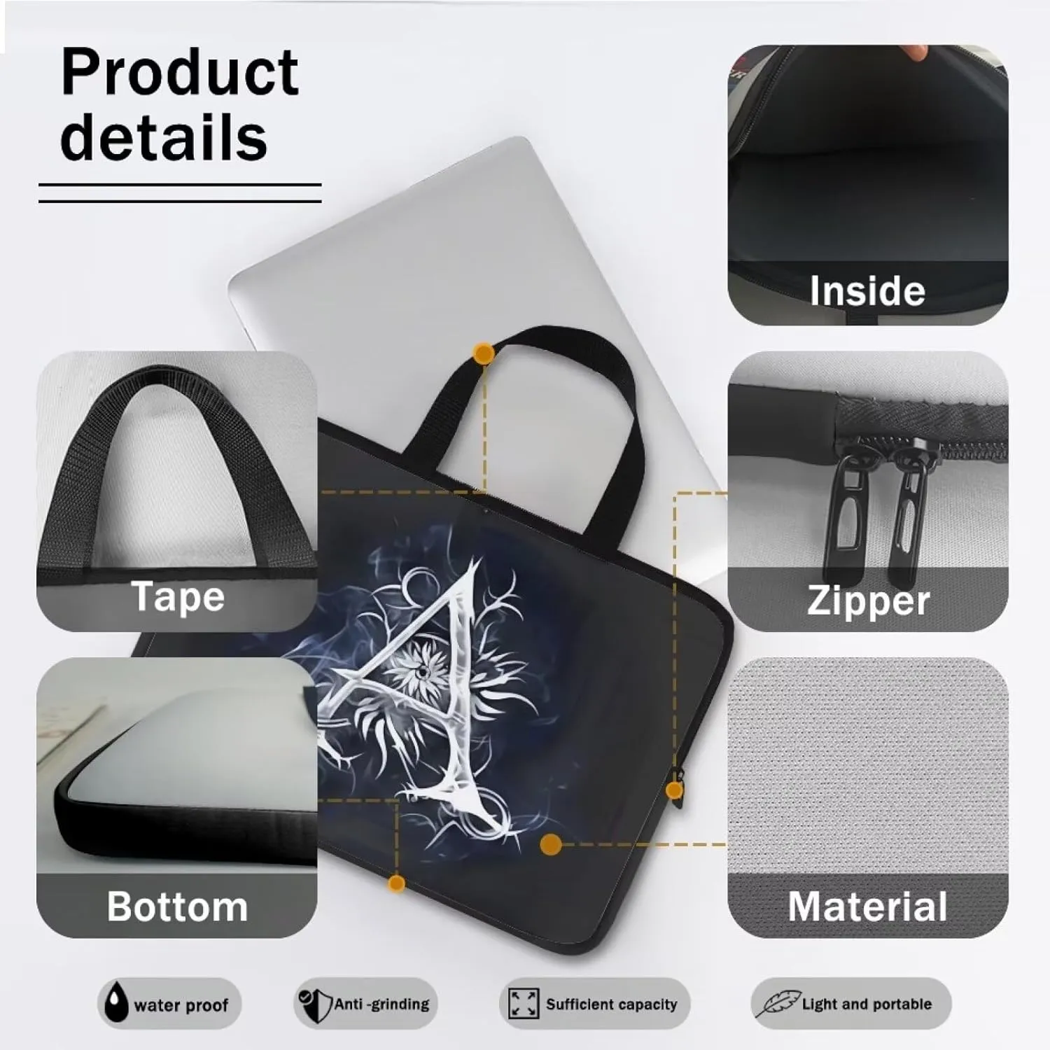 Personalized Laptop Bag 15.6In,17inch Laptop Messenger Bag Laptop Tote Bag with Laptop Compartment