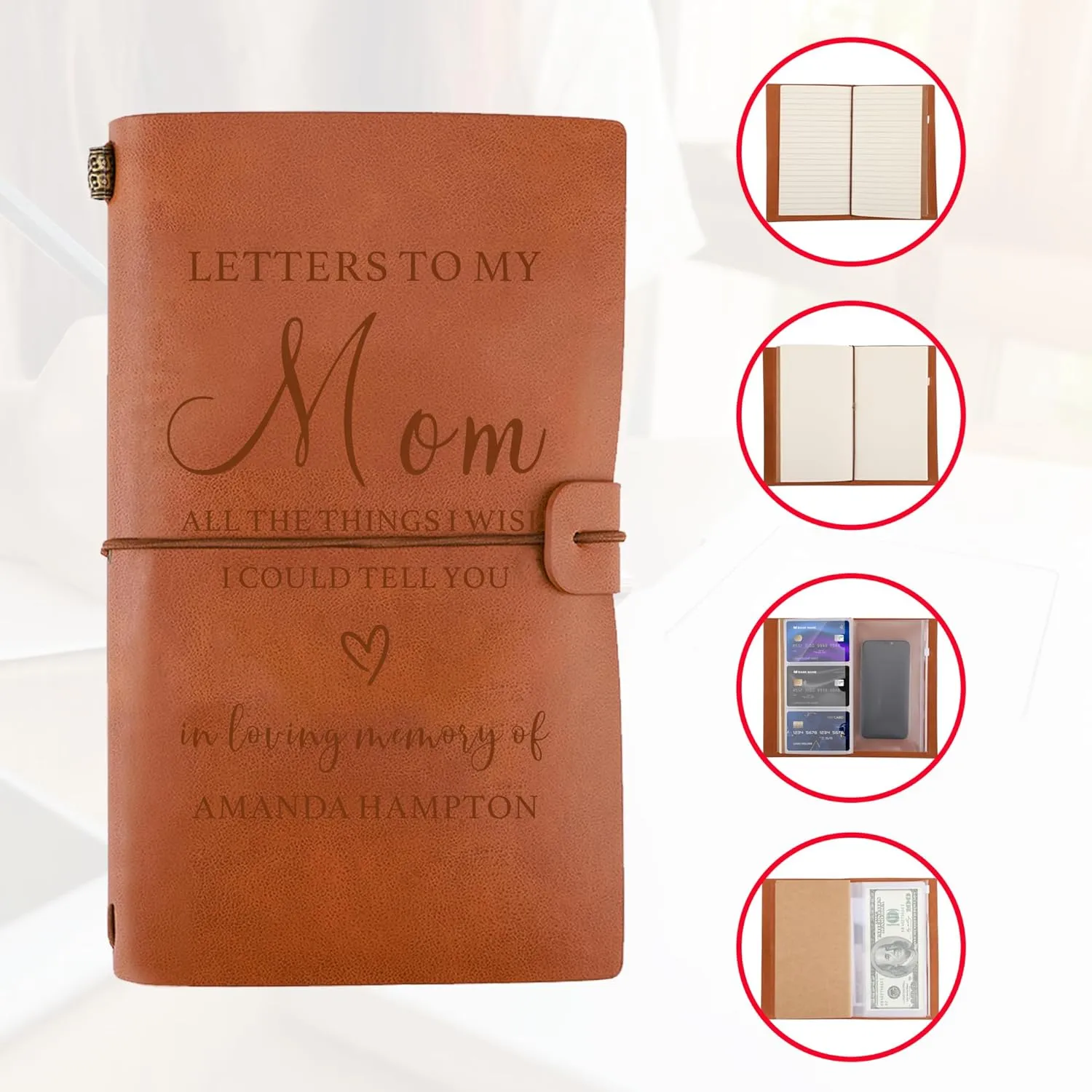 Personalized Sympathy Gift for Loss of Loved One, Letters to My Mom Memorial Journal, Memorial Grief Journal for Loss of Mother, Dad, Son, Daughetr, Grandma, grandpa, Friend Bereaved Notebook