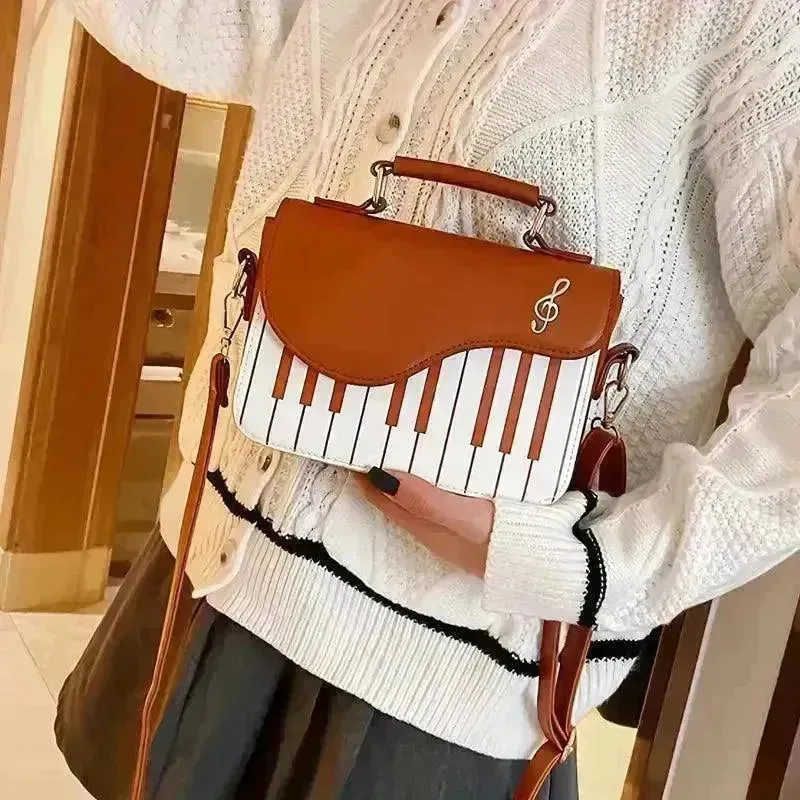 Piano Shaped Crossbody Bag