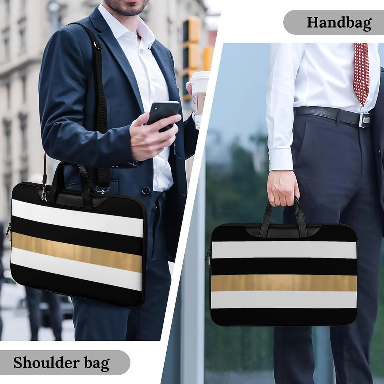 Pink Black Gray Argyle Handheld Single Shoulder Crossbody Laptop Bag Unisex