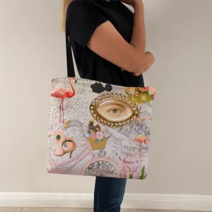 Pink Paris Fashion Collage Classic Tote Bag