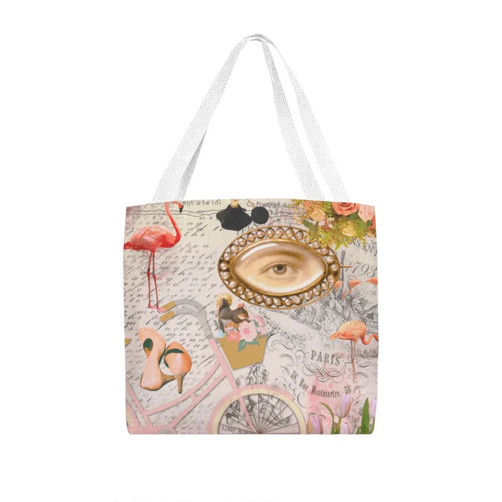 Pink Paris Fashion Collage Classic Tote Bag