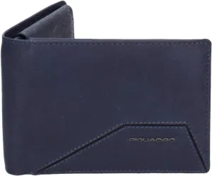 Piquadro Rhino RFID Protection Leather Wallet 12.5 cm, blue, Einheitsgröße