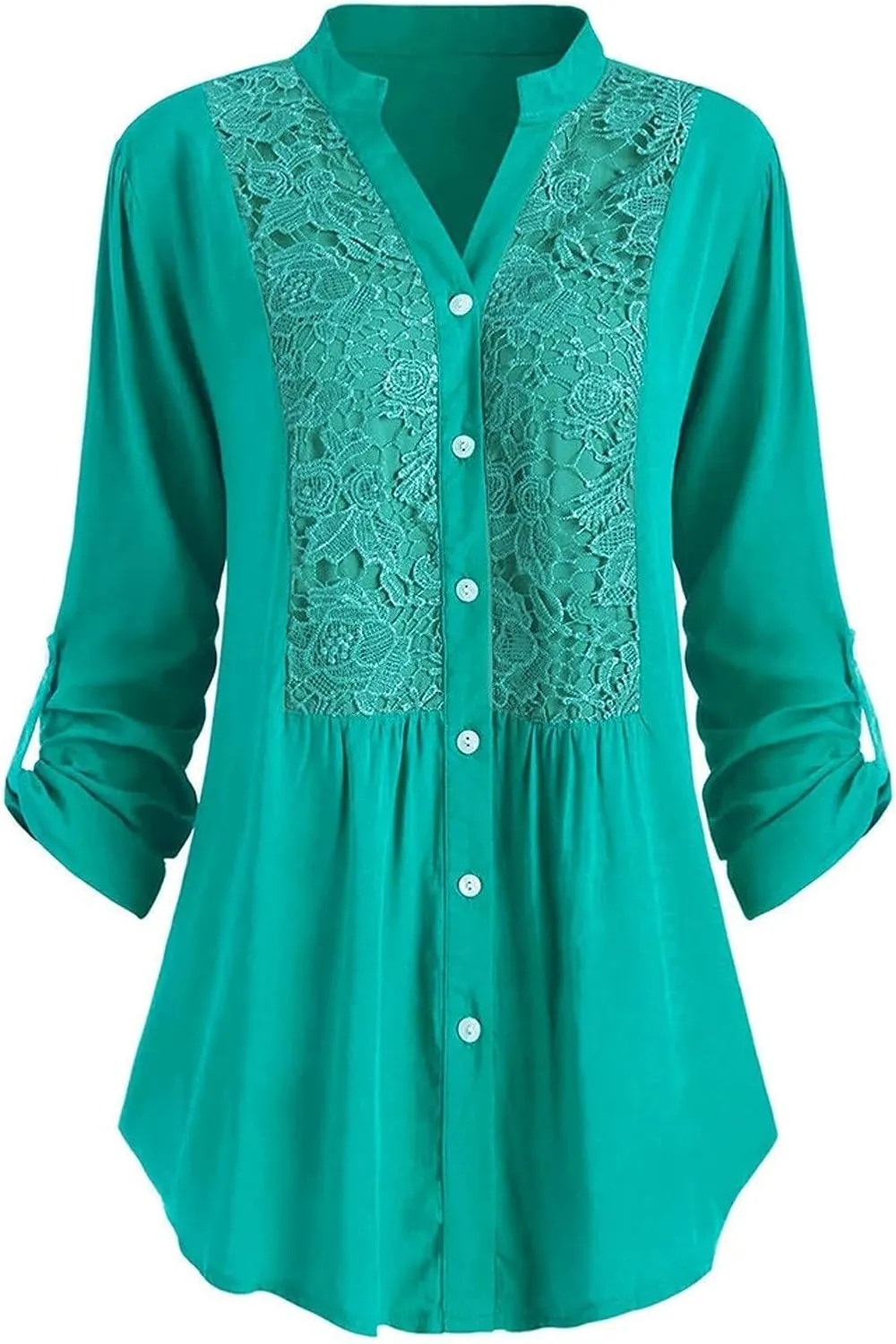 Plus Size Tops for Women Dressy Long Sleeve Mexican Embroidered Causal Shirts Fashion V Neck Button Down Fall Blouses