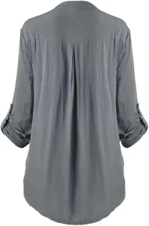 Plus Size Tops for Women Dressy Long Sleeve Mexican Embroidered Causal Shirts Fashion V Neck Button Down Fall Blouses