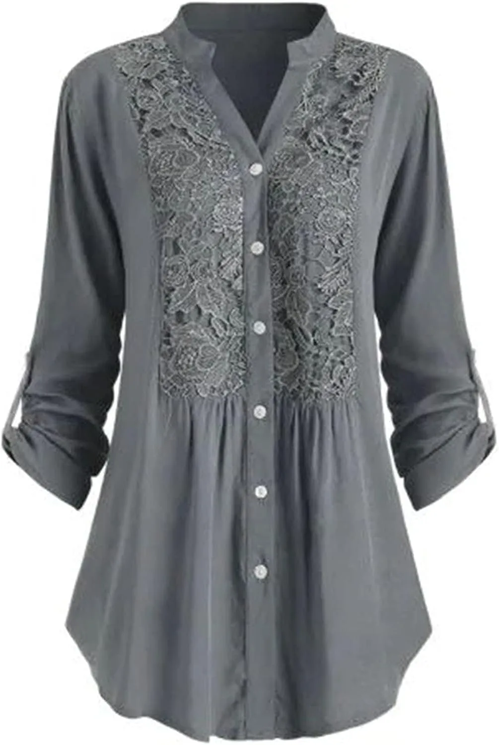 Plus Size Tops for Women Dressy Long Sleeve Mexican Embroidered Causal Shirts Fashion V Neck Button Down Fall Blouses