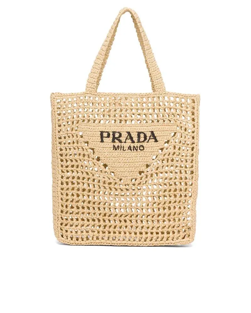 Prada Raffia Tote Bag