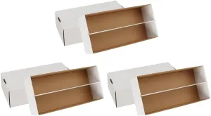 Premium Graded Shoe Box (3 Pack) Card Storage Holds 300 Toploaders & 100 Graded Cards - Graded Card Cardboard Box - Card Storage For Sports Gaming Baseball Basketball Football Cards - MADE IN USA