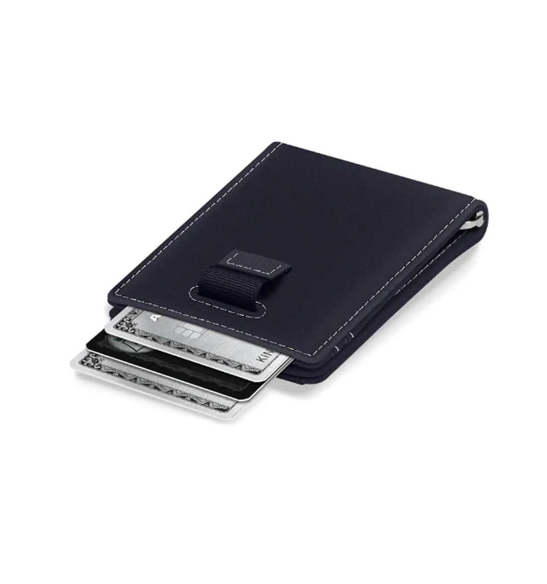 Premium Leather Money Clip Wallet by Kings Loot - Executive Blue