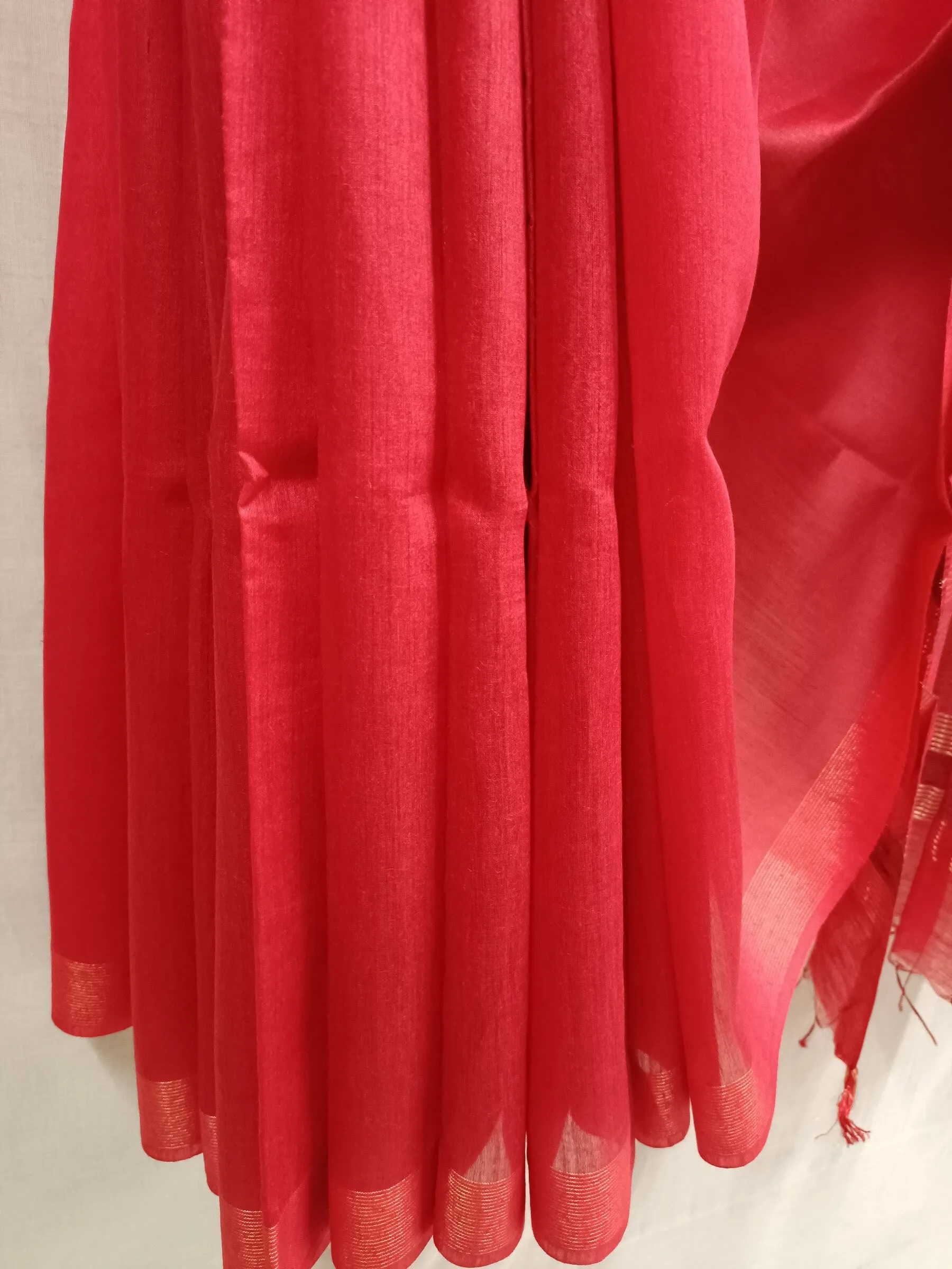 Premium Quality Soft Handloom Plain Tussar Silk Saree