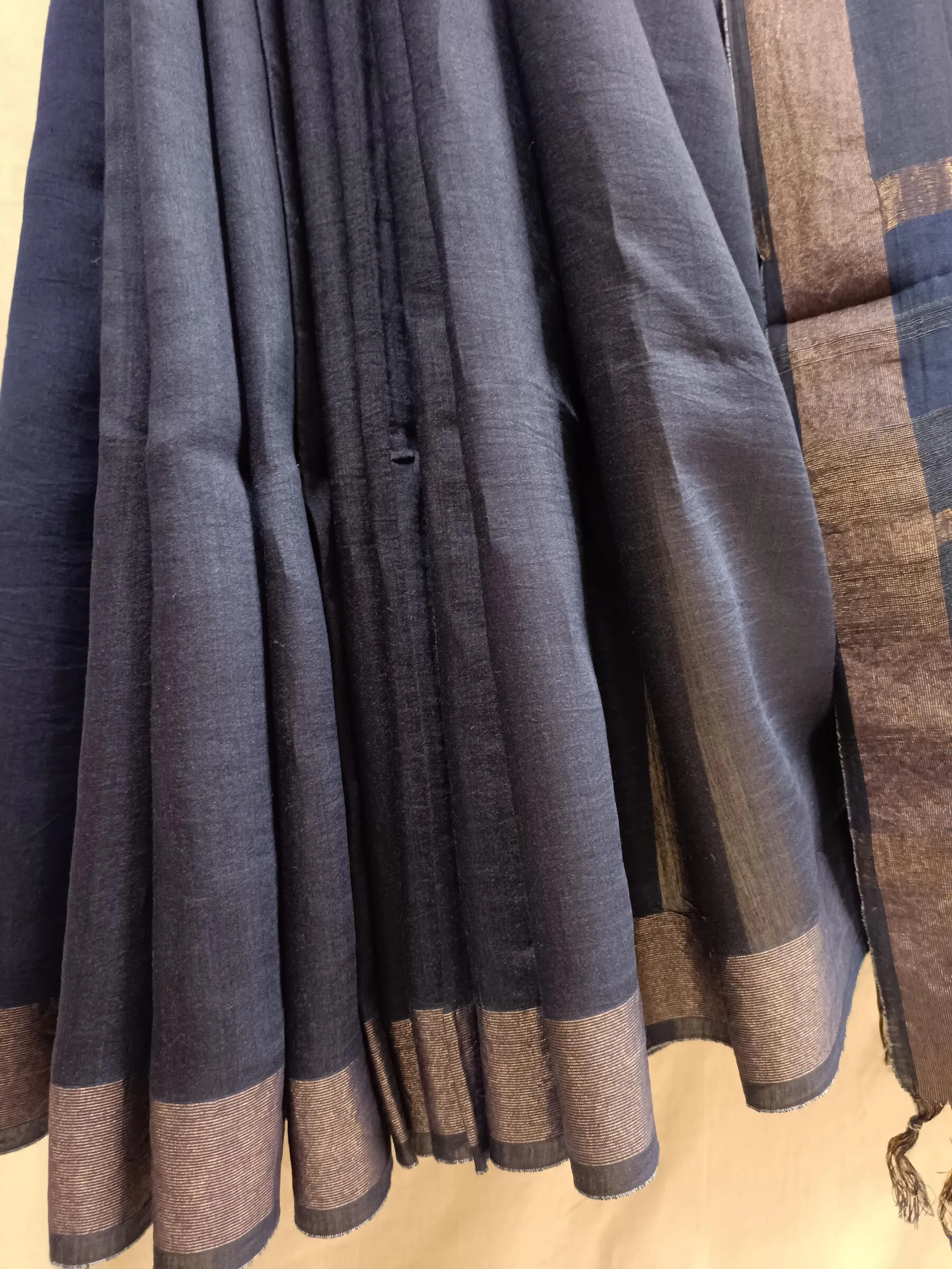 Premium Quality Soft Handloom Plain Tussar Silk Saree