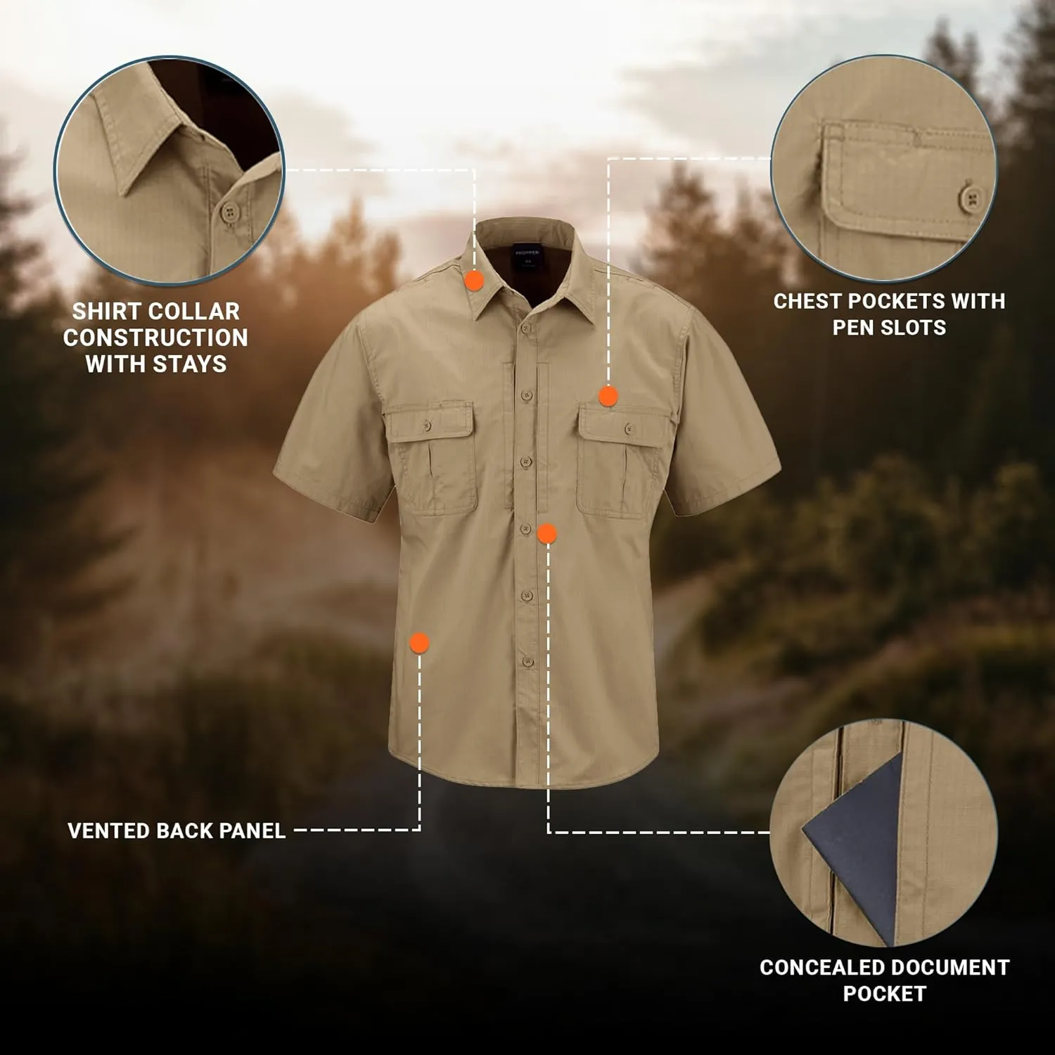 Propper Men's Kinetic Shirt Short Sleeve Shirt