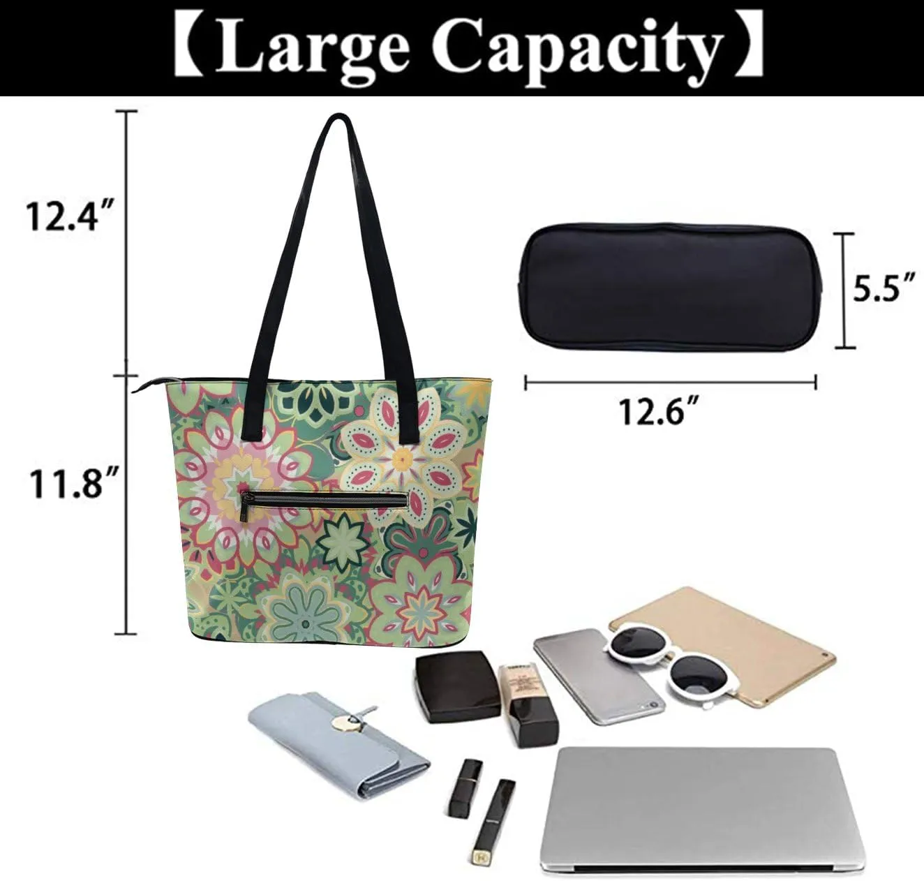 PU Leather Shoulder Bag for Women Beach Tote Bag Aesthetic Tote Bag Hippie Bag Clutch Bag