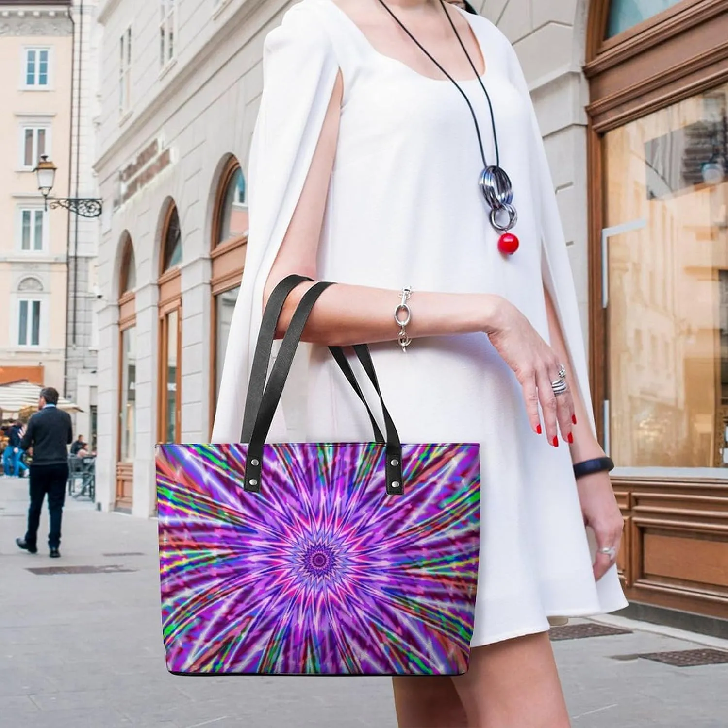 PU Leather Shoulder Bag for Women Beach Tote Bag Aesthetic Tote Bag Hippie Bag Clutch Bag