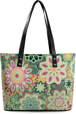PU Leather Shoulder Bag for Women Beach Tote Bag Aesthetic Tote Bag Hippie Bag Clutch Bag