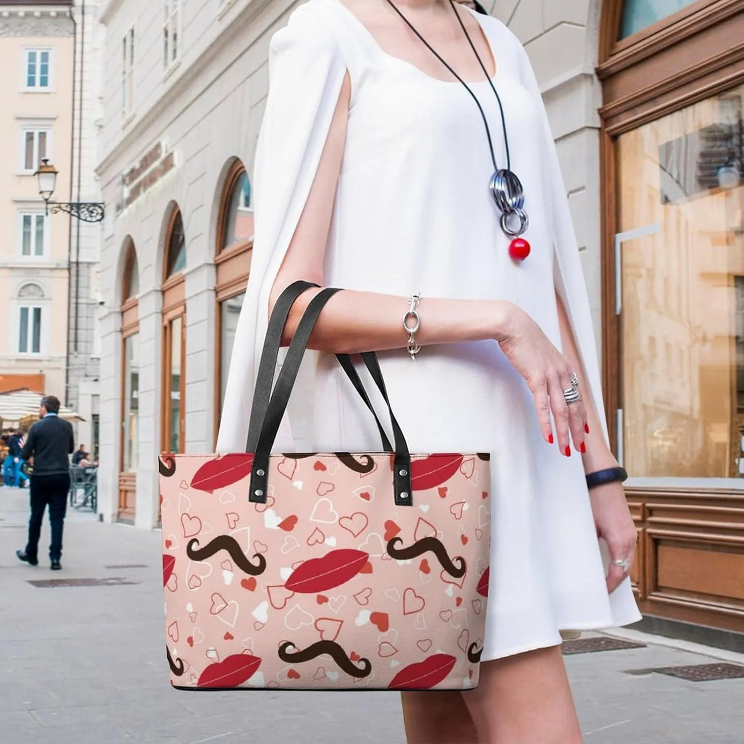 PU Leather Shoulder Bag for Women Casual Tote Handbag Large Shoulder Bag Work Fashion Women Purse Shopping Bag
