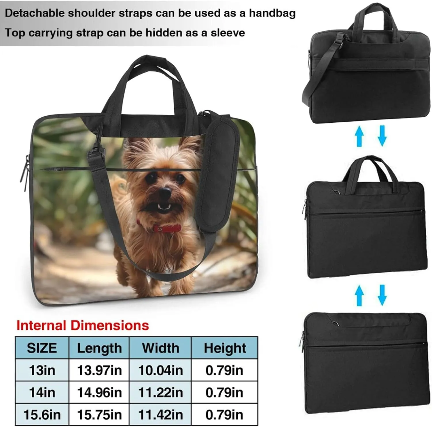 Puppy near Palm Tree Laptop Bag Laptop Messenger Shoulder Bag Travel Computer Bag for Women Men