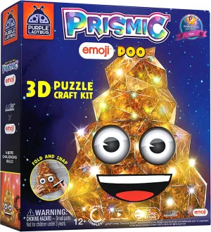 PURPLE LADYBUG PRISMIC Emoji Poo 3D Puzzle Craft Kit - Funny Light-Up Night Lamp DIY Toy for Teens, Girls & Boys Ages 12-17 Years Old, Hilarious Gift, Cute Room Decor, Cool Crafts for Kids & Tweens