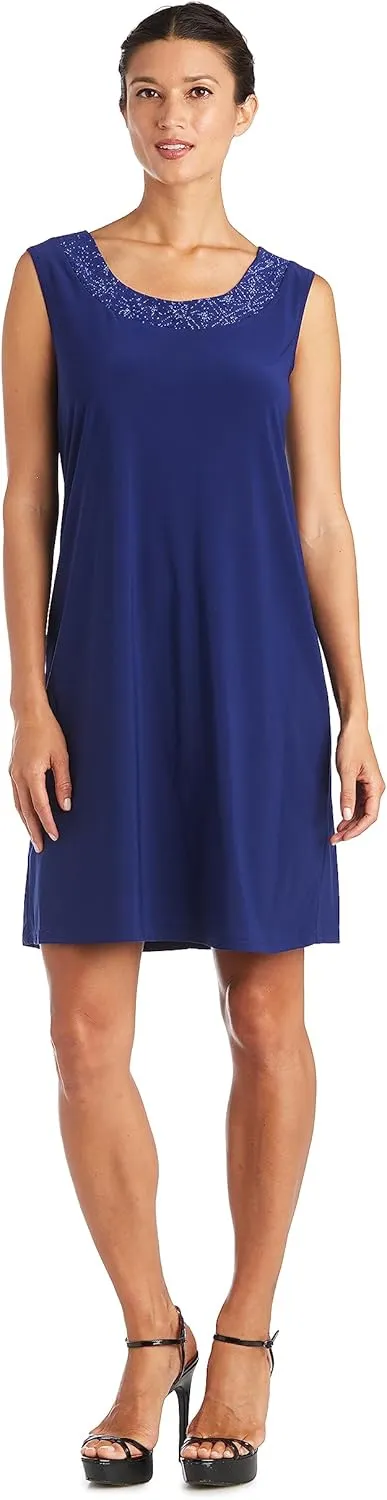 R&M Richards Womens Plus 2PC Mesh Inset Dress with Jacket