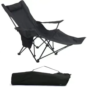 Reclining Folding Camping Chairs Portable Lounge Chair with Cup Holders & Storage Bag, Adjustable Lounge Chair for Camping Fishing Picnics BBQ Outdoor,A