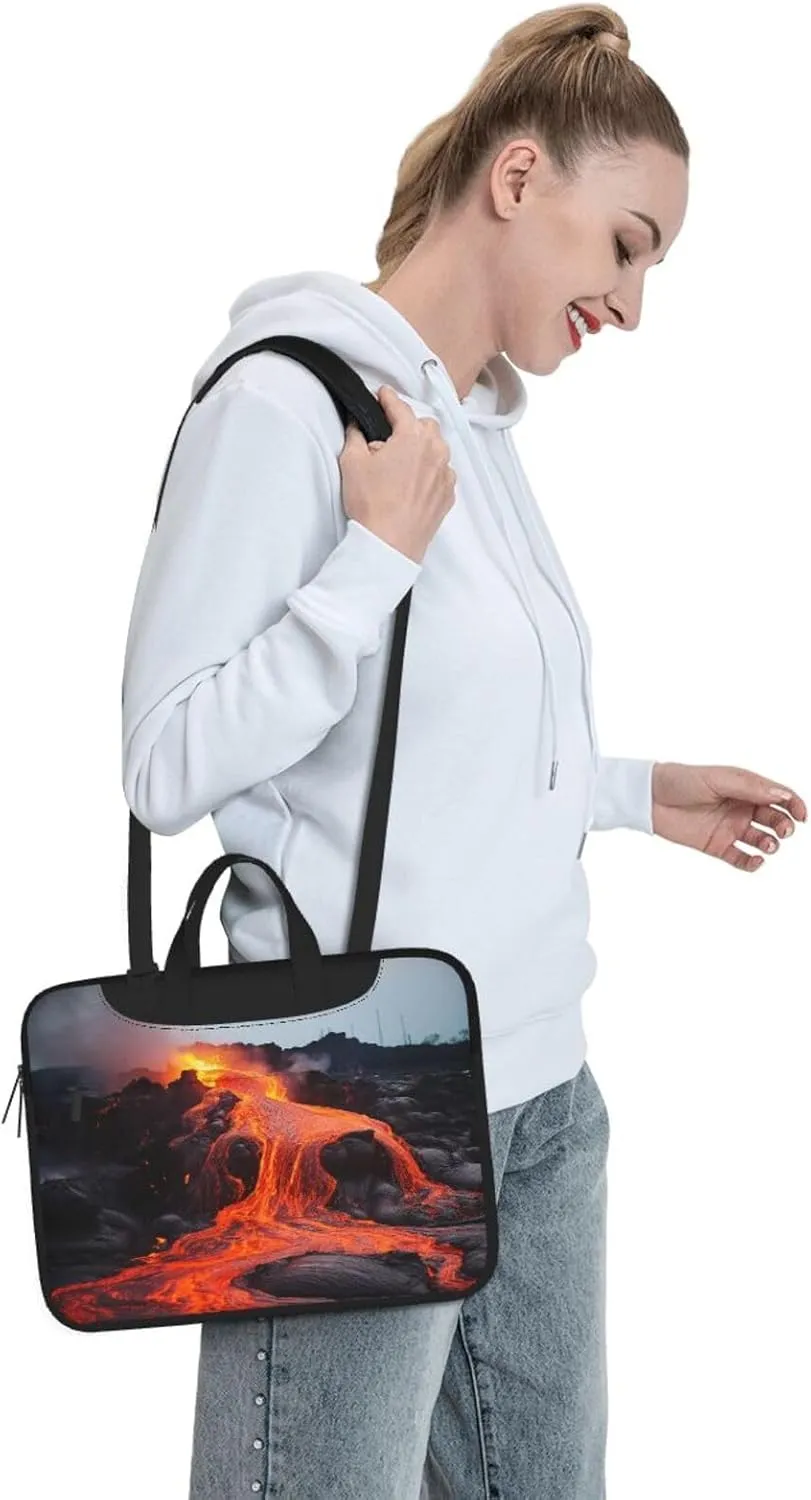 Red Hot Lava from Kilauea Volcano Laptop Bag for Women Men 15.6" Computer Sleeve Business Travel Briefcase Messenger Bag