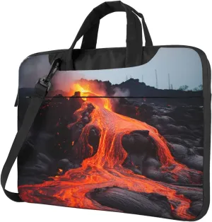 Red Hot Lava from Kilauea Volcano Laptop Bag for Women Men 15.6" Computer Sleeve Business Travel Briefcase Messenger Bag