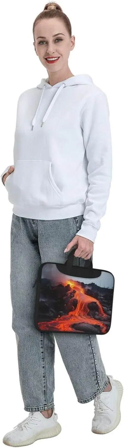 Red Hot Lava from Kilauea Volcano Laptop Bag for Women Men 15.6" Computer Sleeve Business Travel Briefcase Messenger Bag