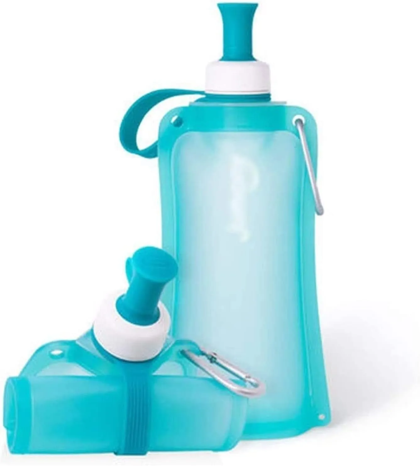 Refillable Water Bottles Collapsible Water Bottle, Foldable Gym Bottle,with Leak Proof Valve Platinum Silicone Material Water Bottles Sports Water Bottle (Color : E, Size : 550ml)