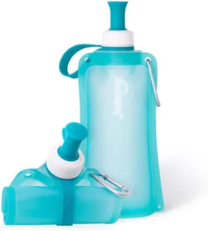 Refillable Water Bottles Collapsible Water Bottle, Foldable Gym Bottle,with Leak Proof Valve Platinum Silicone Material Water Bottles Sports Water Bottle (Color : E, Size : 550ml)