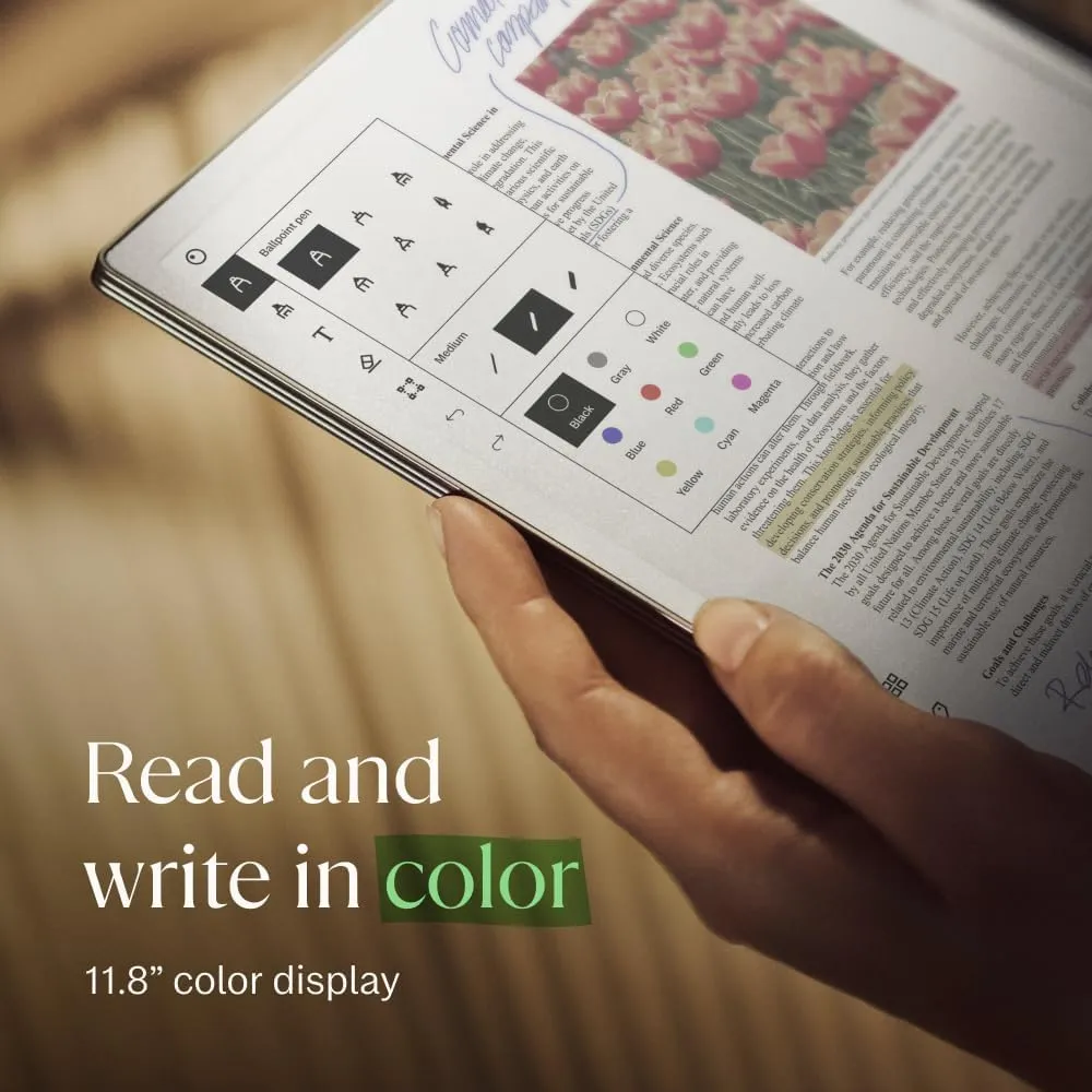 reMarkable Paper Pro Bundle – Includes 11.8” reMarkable Paper Tablet, and Marker Plus Pen with Eraser