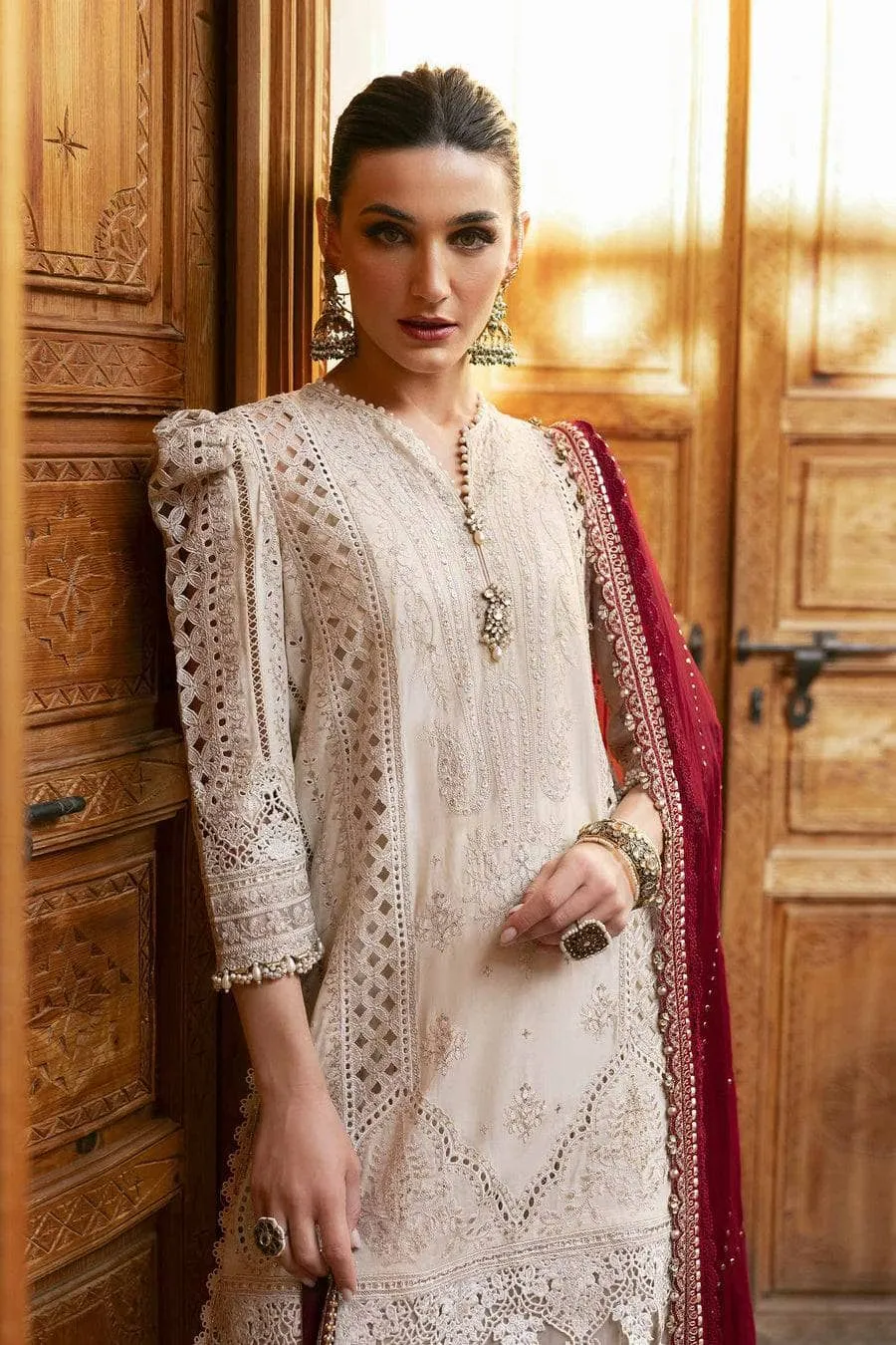 Restocked/Maria B Luxury Lawn 25/11B/Beige