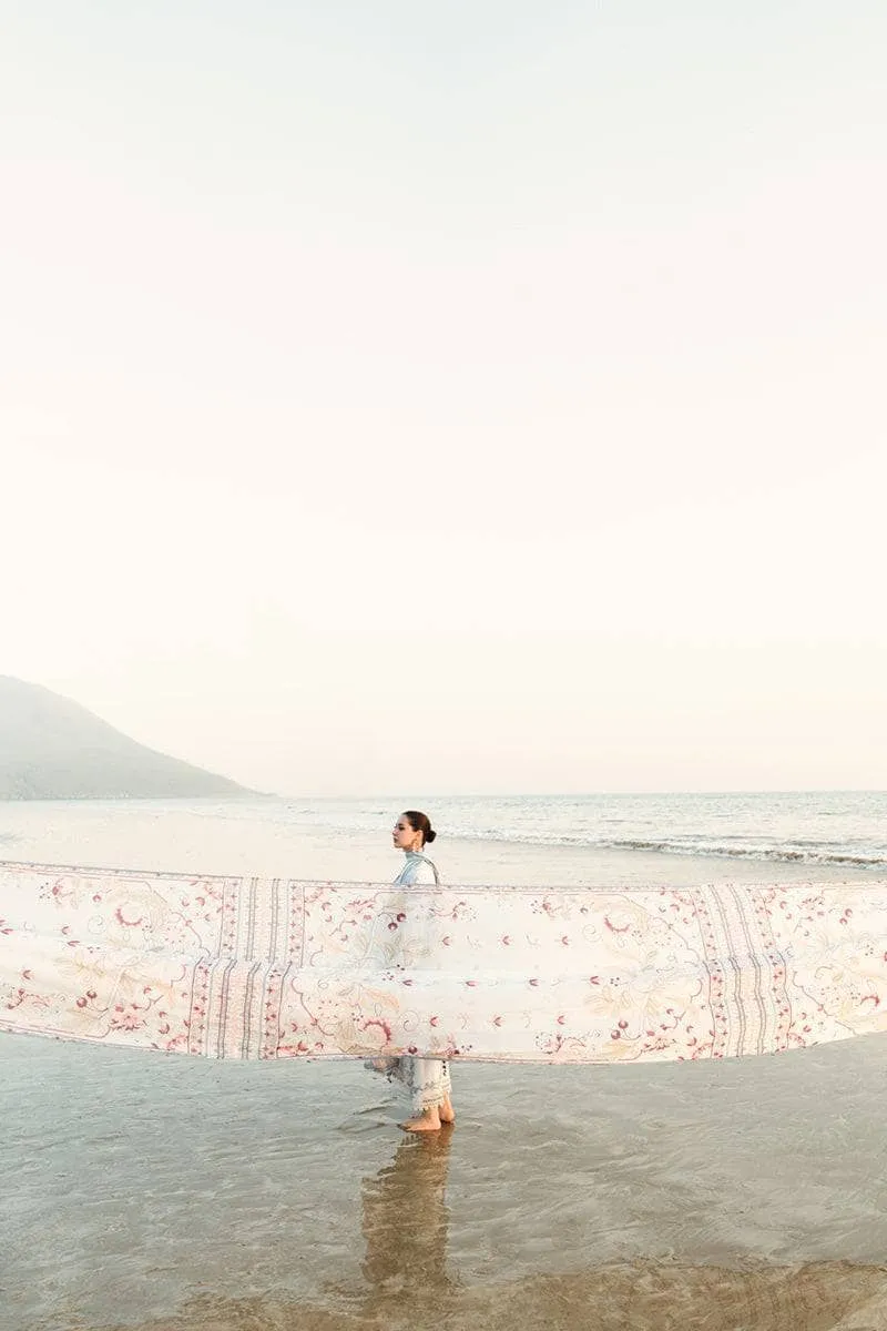 Restocked/Qalamkar Sahil Luxury Lawn 25/FK-02 ISABELLA