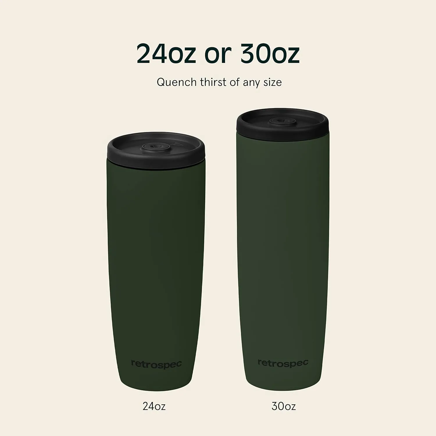 Retrospec Arroyo Stainless Steel Tumbler with Lid and Straw - Reusable Insulated Tumbler Cup - Iced Coffee Travel Mug - Double Walled Thermal Tumblers