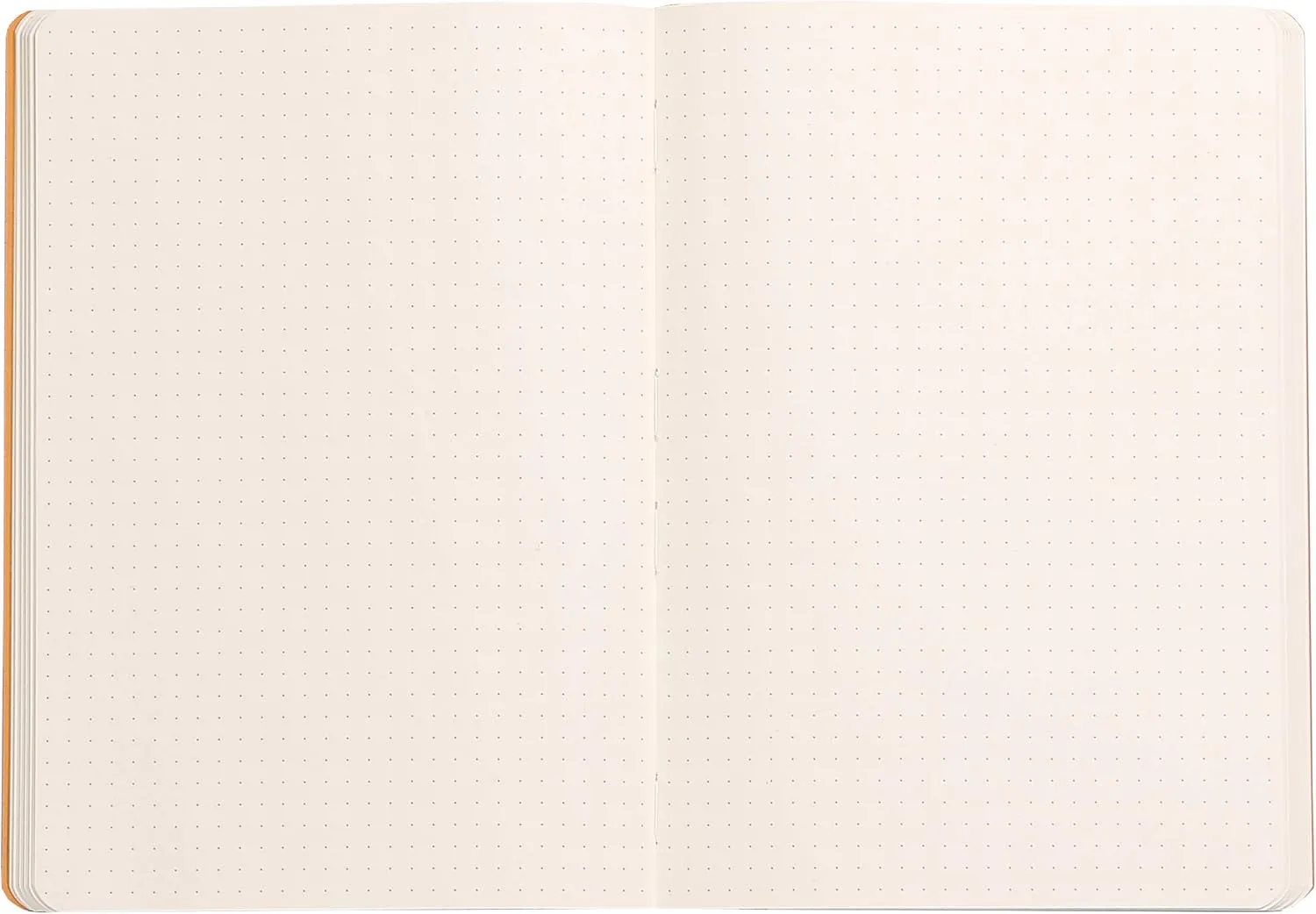 RHODIA 117455C - Beige Flexible Notebook - A5 - Dotted Dot - 160 pages - Ivory Clairefontaine Paper 90 g/m - Bookmark, Elastic Closure - Faux Leather Cover - Rhodiarama Collection