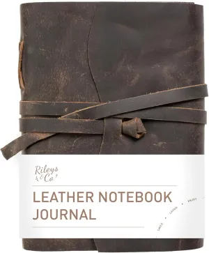 Rileys Leather Journal for Men, Blank Leather Journal for Writing, Travel Journal Leather Book, Leather Notebook Journal, Leather Bound Notebook, Leather Sketchbook, Vintage Leather Journal