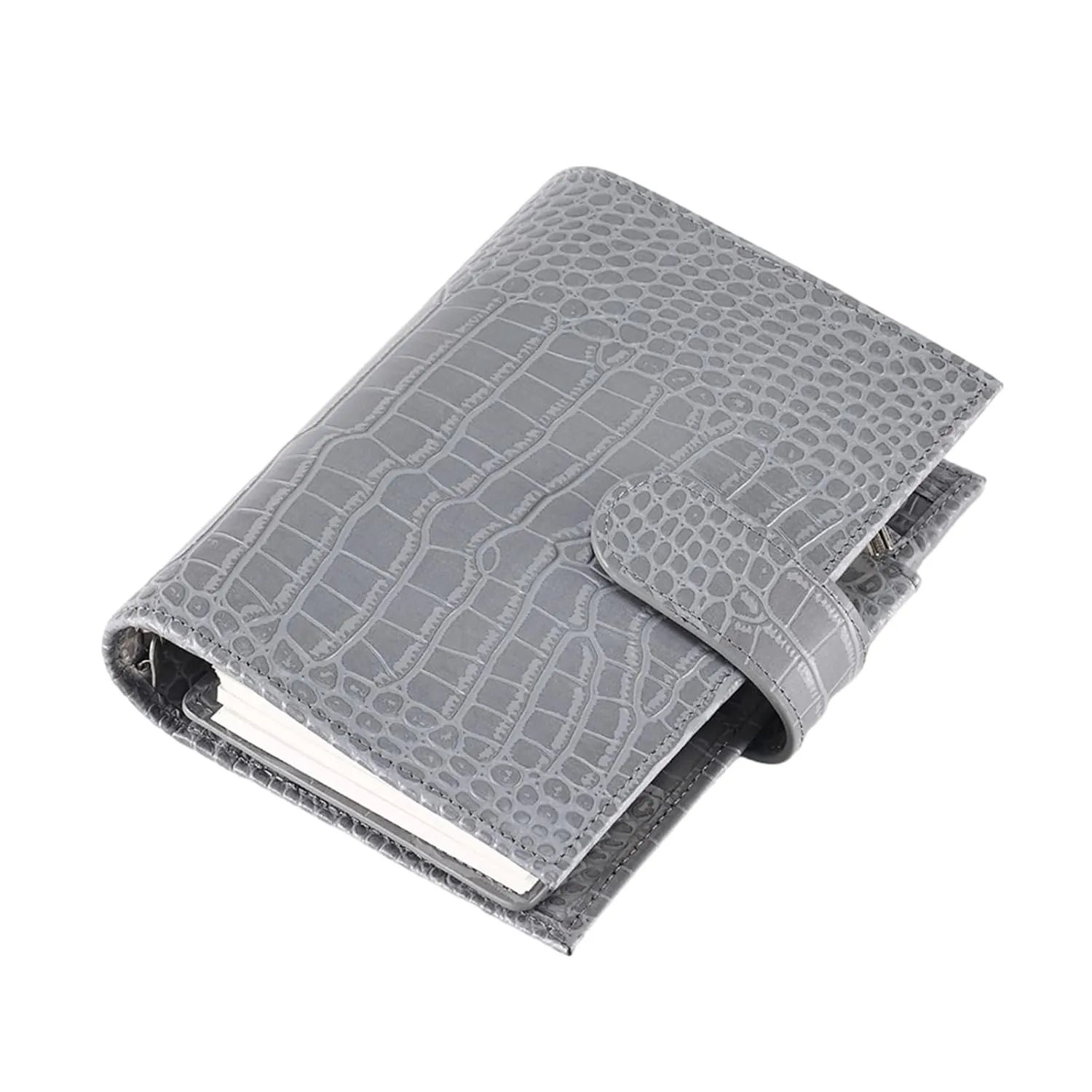 RIOAME Leather Binder Journal Refillable Binder Notebook With Unlined Dotted Lined Page Multiple Card Holder For Women Men