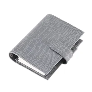 RIOAME Leather Binder Journal Refillable Binder Notebook With Unlined Dotted Lined Page Multiple Card Holder For Women Men