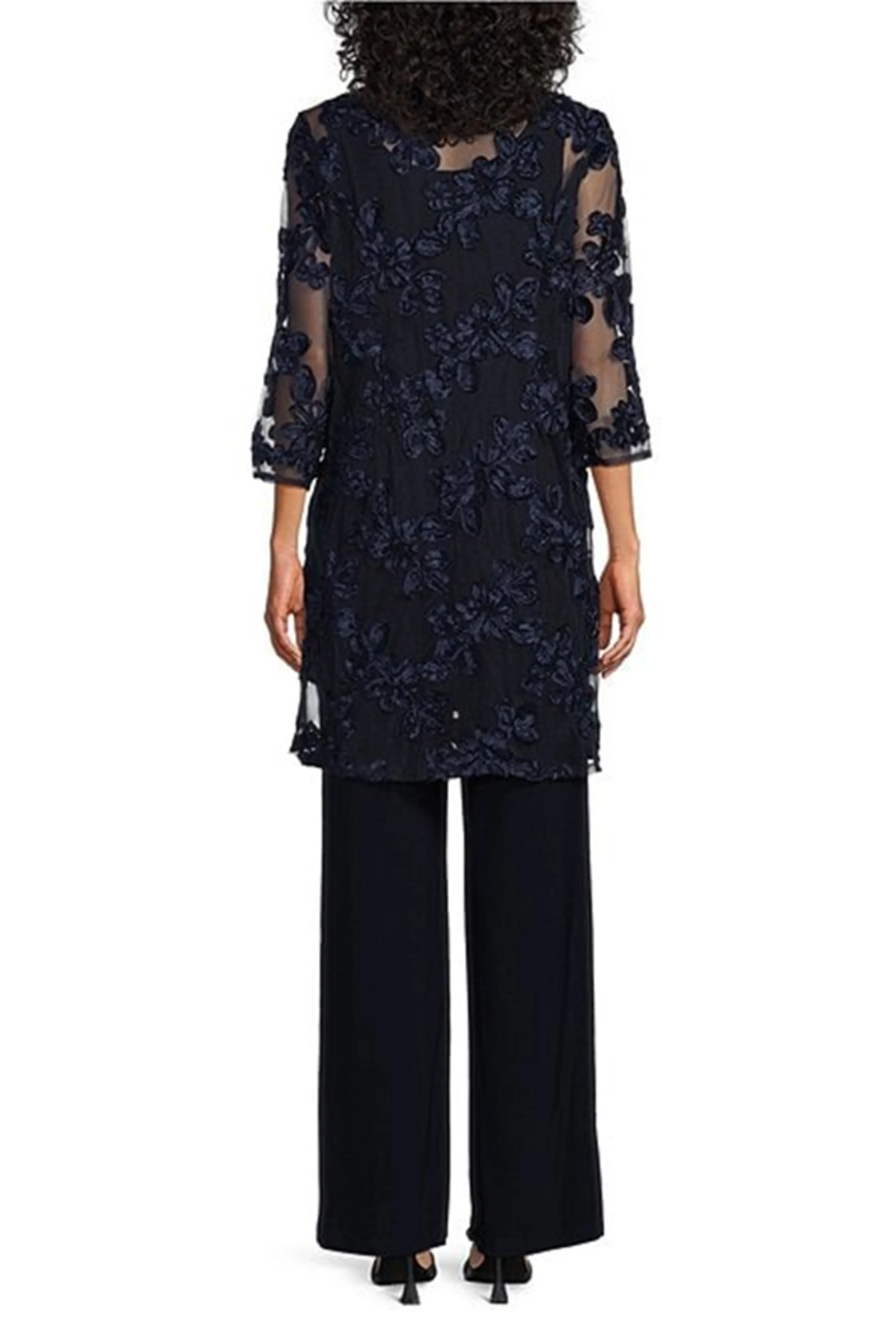 RM Richards Soutache Embroidered 3-Pc Pants Set