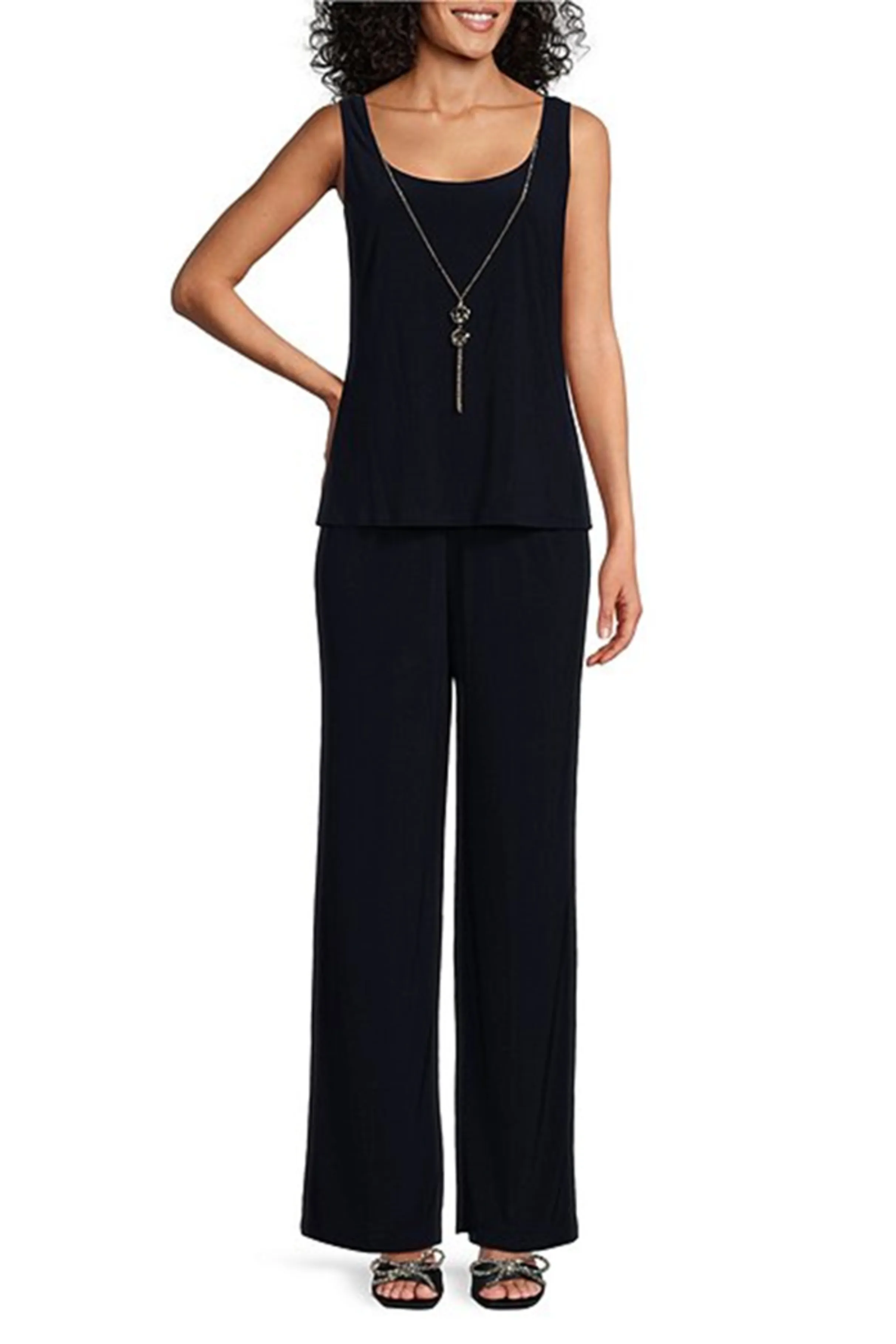 RM Richards Soutache Embroidered 3-Pc Pants Set
