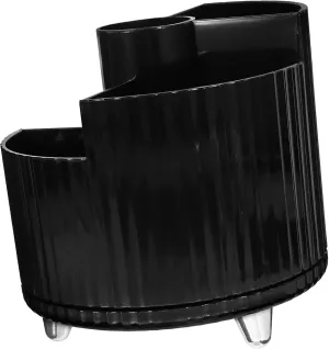 Rotating Makeup Brush Holder Cosmetic Organizer with Multiple Compartments Stylish Storage for Vanity Desk Durable Easy to Clean for Makeup Stationery