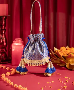 Royal Blue Noor Potli Bag