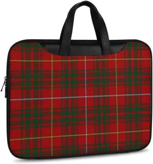 Royal Stewart Tartan Handheld Single Shoulder Crossbody Laptop Bag Unisex