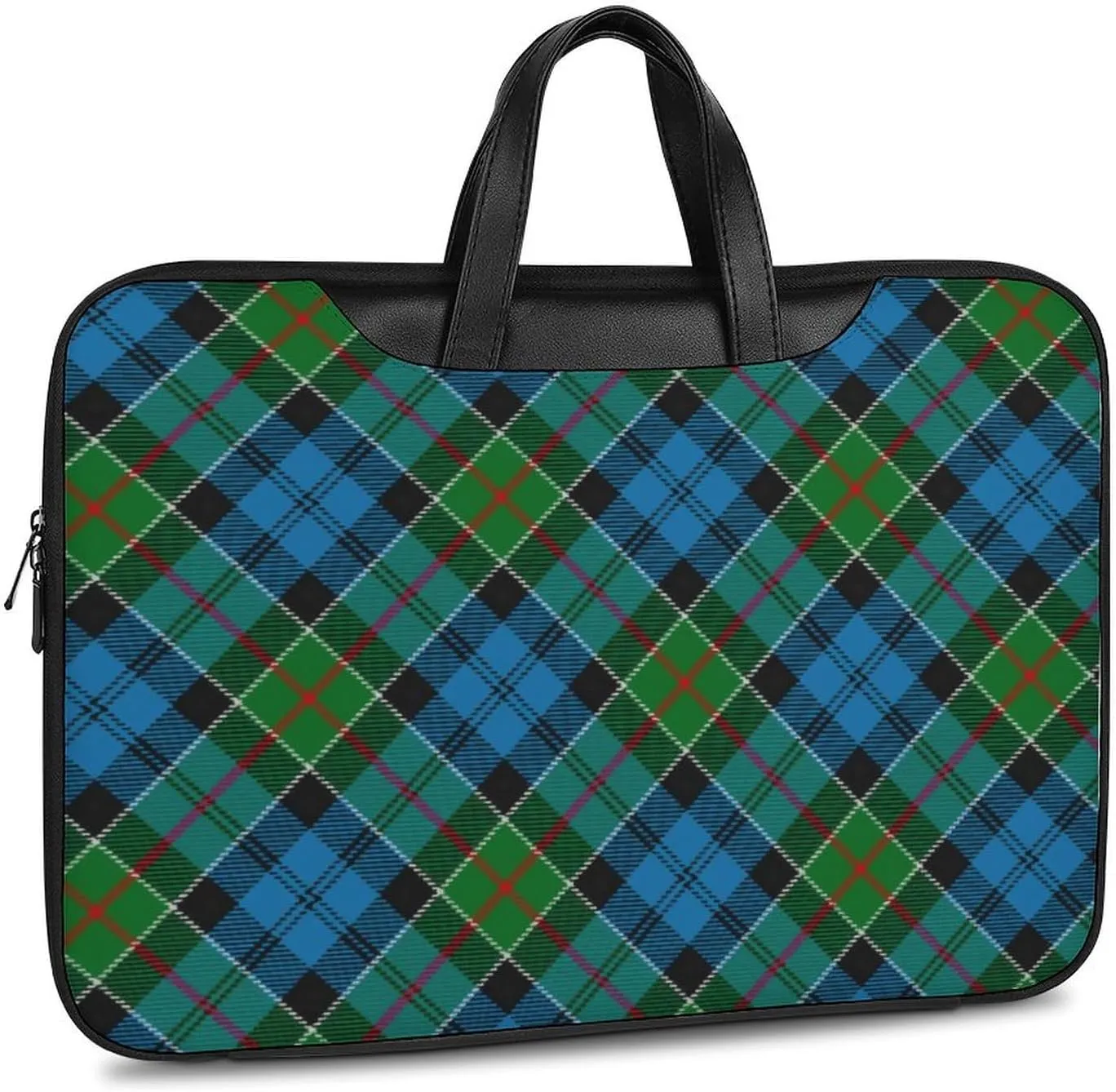 Royal Stewart Tartan Handheld Single Shoulder Crossbody Laptop Bag Unisex