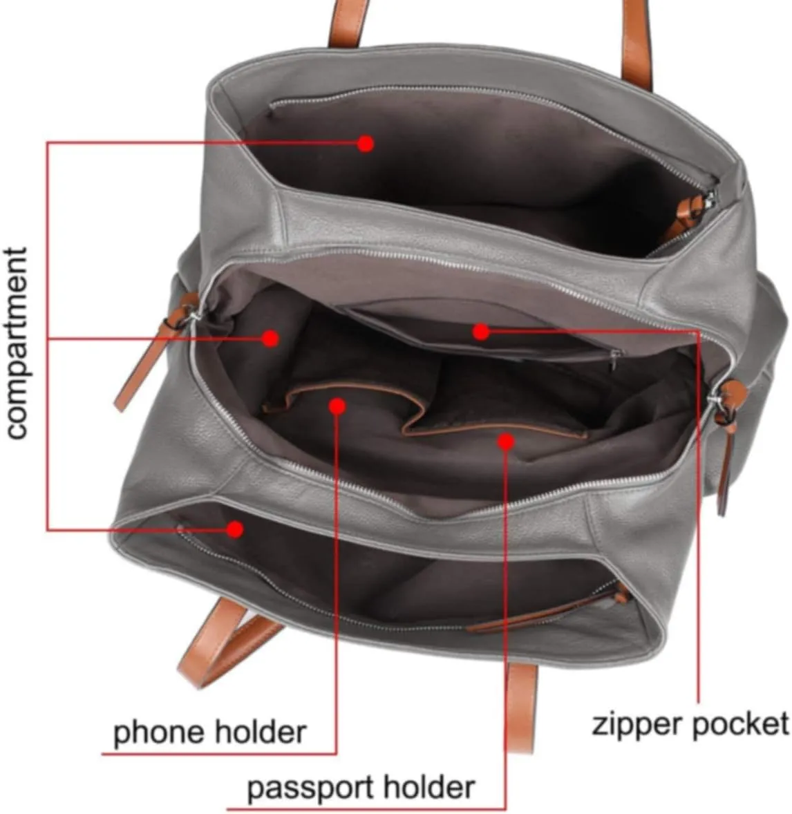 S-ZONE Women Soft Genuine Leather Handbag Large Capacity Shoulder Hobo Bag Fit for 13'' Laptop