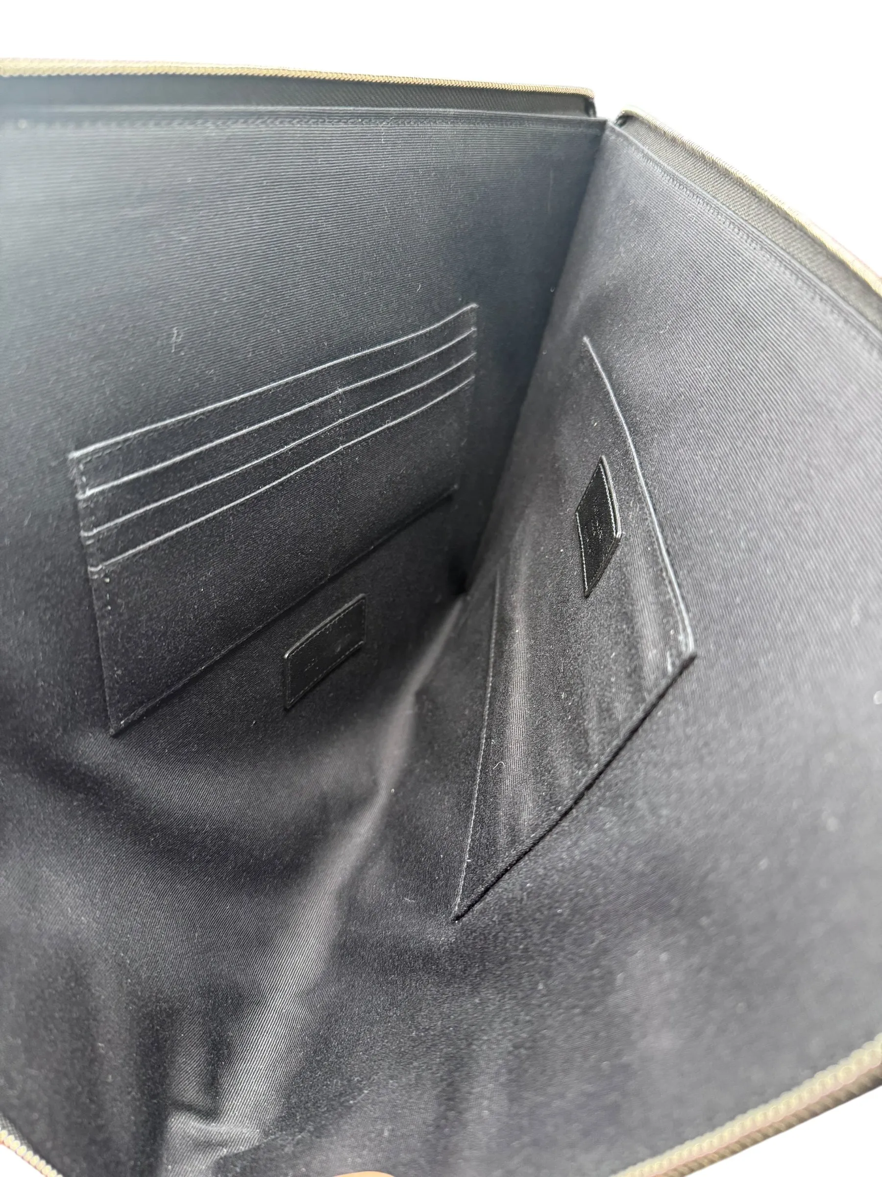 Saint Laurent Leather IPad/Document Clutch
