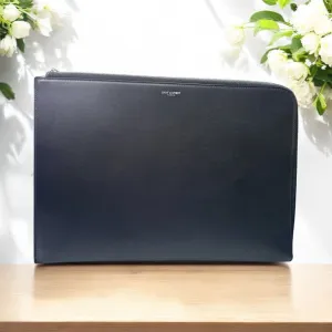 Saint Laurent Leather IPad/Document Clutch