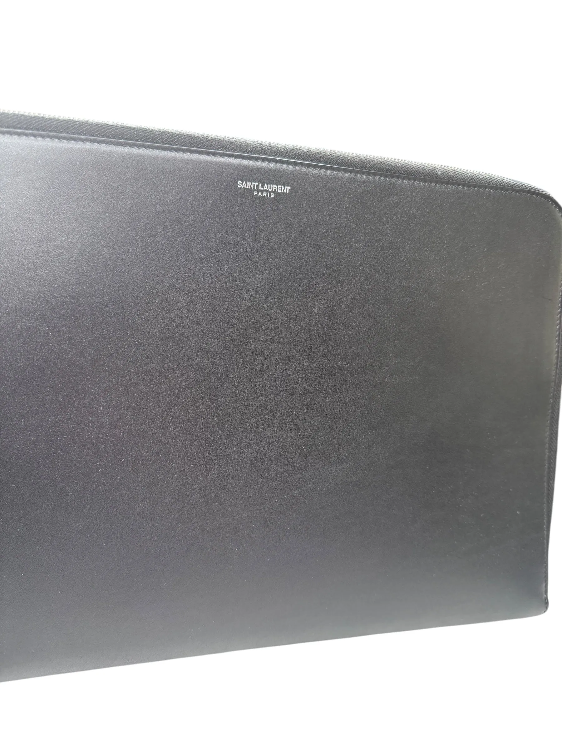 Saint Laurent Leather IPad/Document Clutch